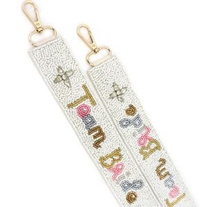 TEAM BRIDE Beaded Bag Strap